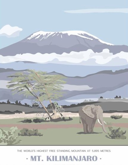 Mt Kilimanjaro - Rail Prints
